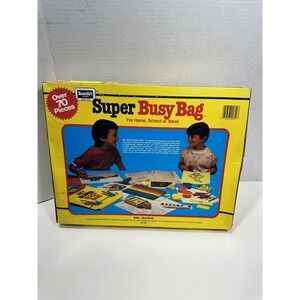 Vintage 1987 Rose‎ Art Super Busy Bag 70+ Pc Art Activity Kit No 629 Made in USA